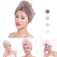 2360cm 1 pc quick dry towels microfiber fabric dry hair hat shower cap lady turban bath towel absorbent