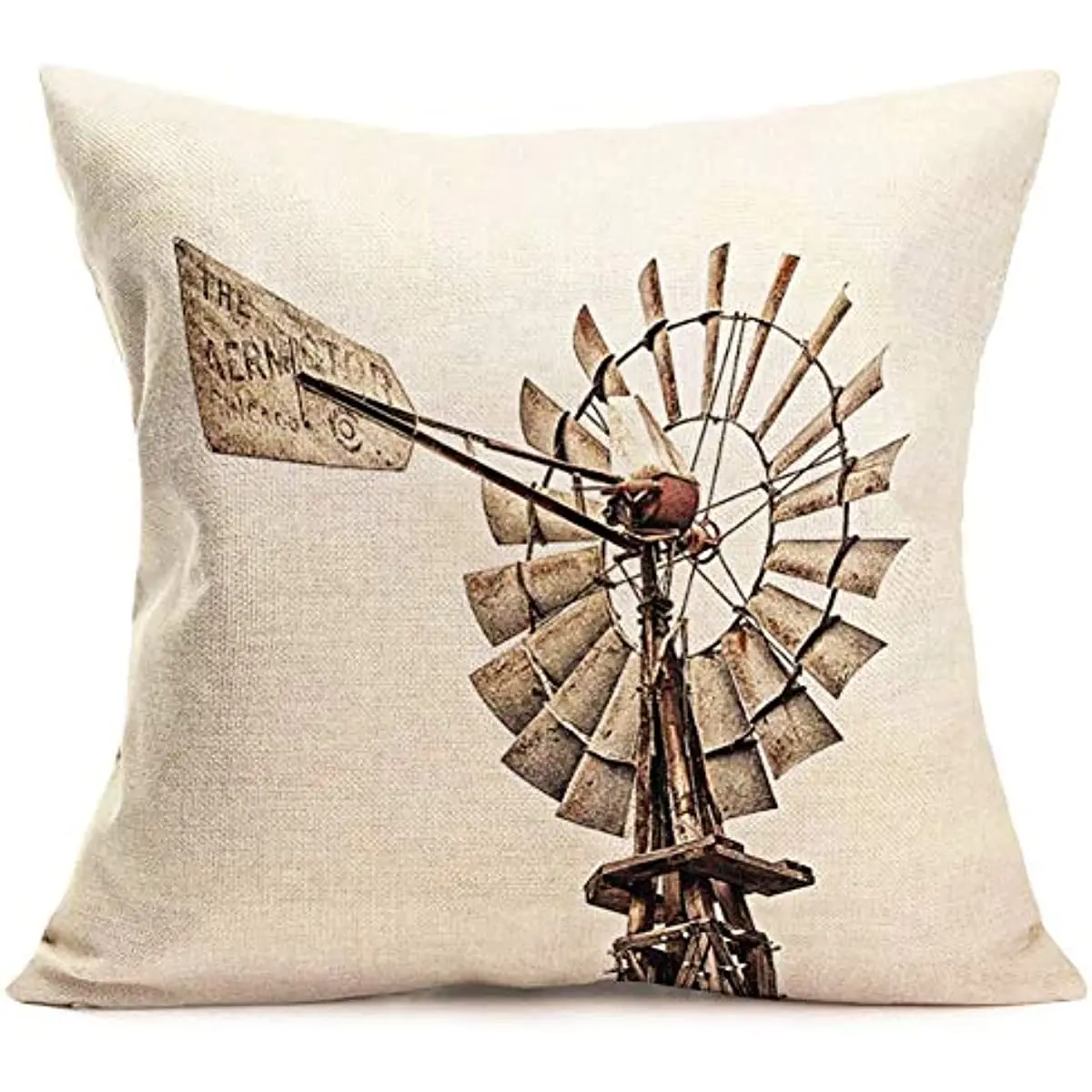 

Vintage Rural Wood Windmill Pillowcase Countryside Culture Farming Dutch Holland Design Decorative Cushion Cover for Home