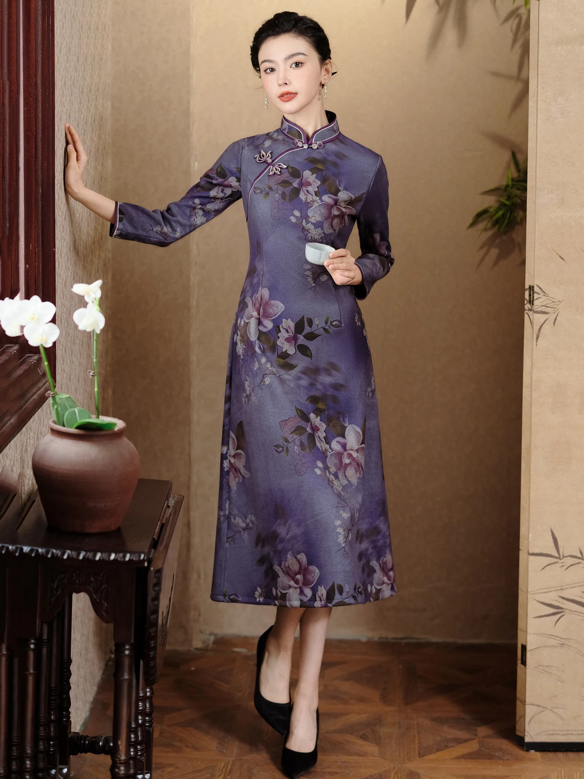 Высококачественная бархатная Женская одежда в стиле ретро из Шанхая