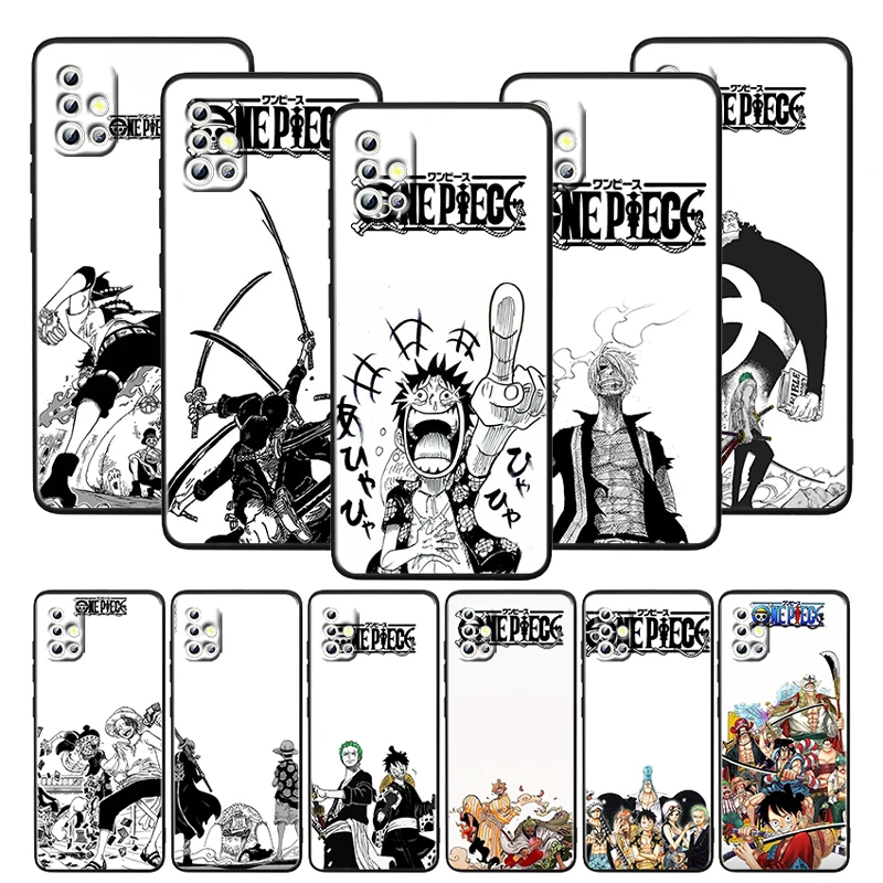 

Hot Anime One Piece Cool For Samsung Galaxy A52S A72 A71 A52 A51 A12 A32 A21S 4G 5G Funda Soft Black Phone Case Capa Coque Cover