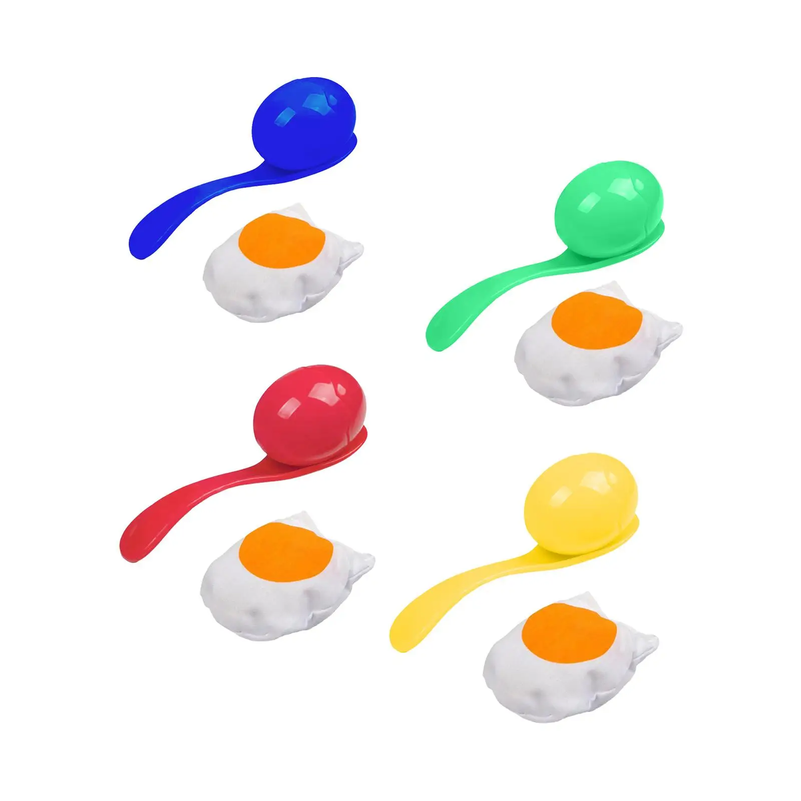 

Eggs and Spoon Race Game Set with Yolk Carnival Games Party Favors Balance Training Toys Egg and Spoon Relay Game for Children