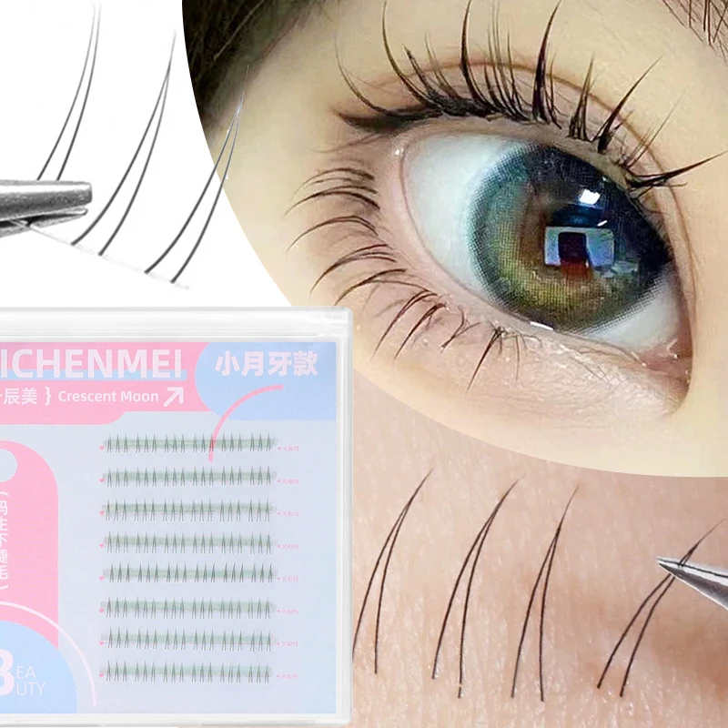 Кластеры V-образные нижние ресницы фея сегментированные натуральные под манга