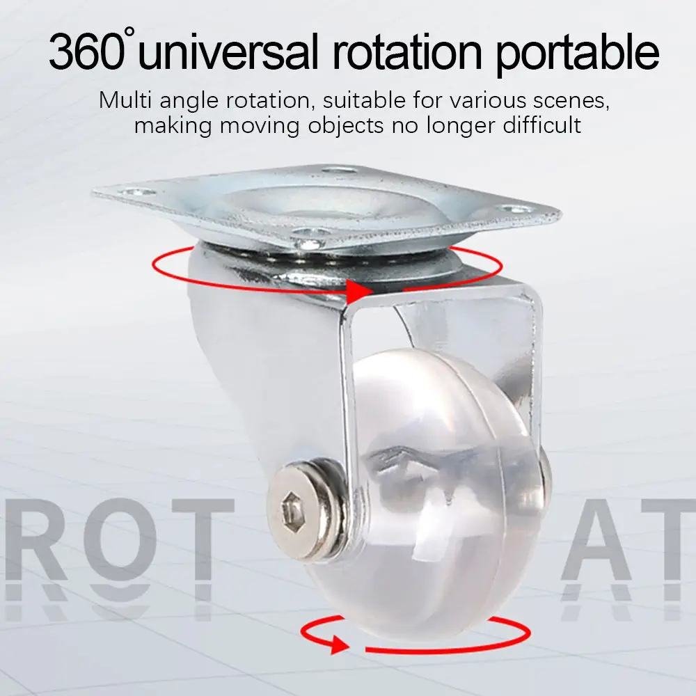 

Soft Rollers Wheel Transparent Pulley Swivel Mute Wheel Office Chair Wheels Chair Caster Furniture Caster