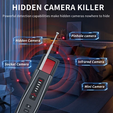 Автомобильное GPS-устройство для поиска ошибок, 5-уровневая чувствительность, беспроводной детектор камеры, перезаряжаемый детектор ошибок, гаджет для защиты безопасности