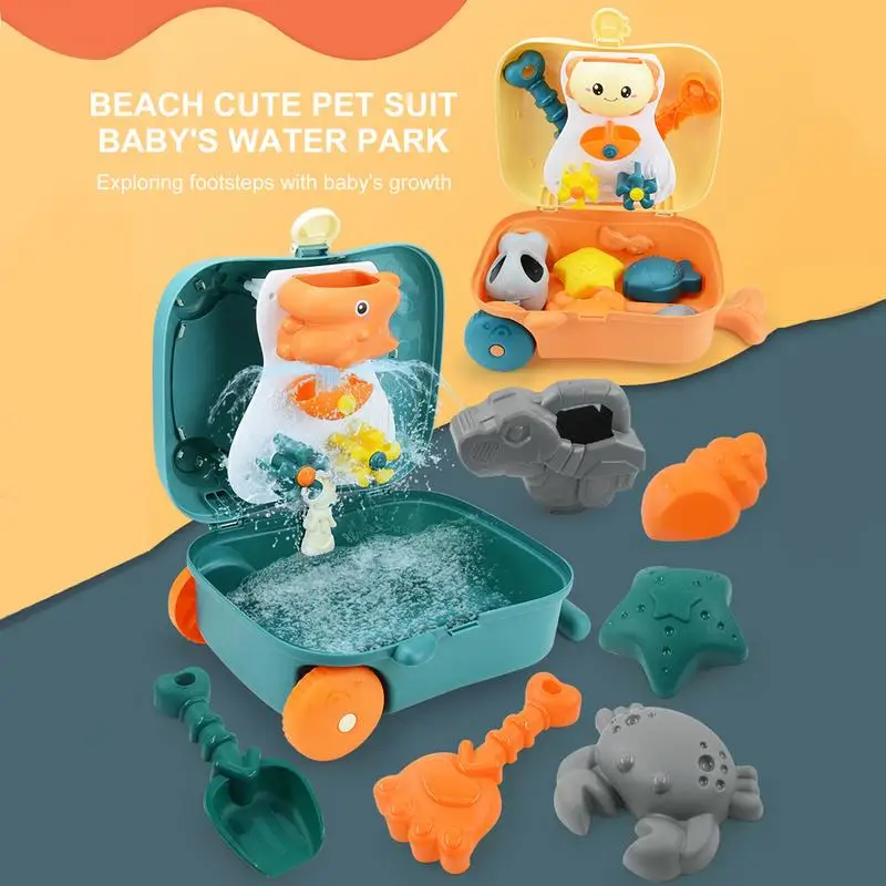 

Fun Beach Sand Toy Set Toddlers Beach Game Toy Set Fun Beach Sand Toy Set Includes Watering Can Shovel Rake Sand Molds Outdoor
