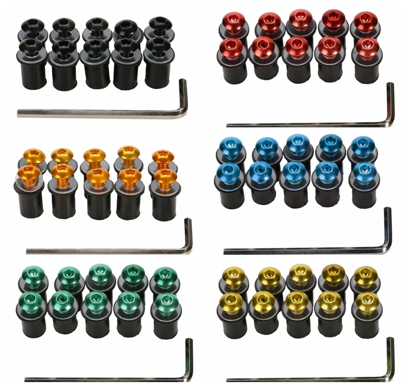 

0.08USD Aluminum Motorcycle Bolt Screw Nut M5 x 15mm CNC Windscreen Windshield Screws Bolts Nuts Fastener Kit Motorbike Mounting