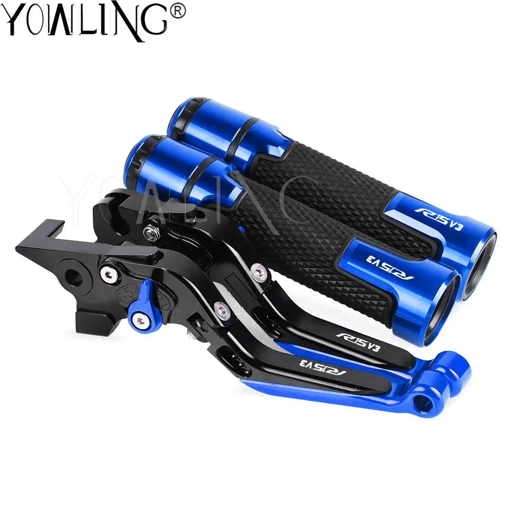 

YZF-R15 V3 Motorcycle CNC Adjustable Brake Clutch Levers Handlebar knobs Handle Hand Grip FOR YAMAHA YZF R15 V3 2017 2018 2019