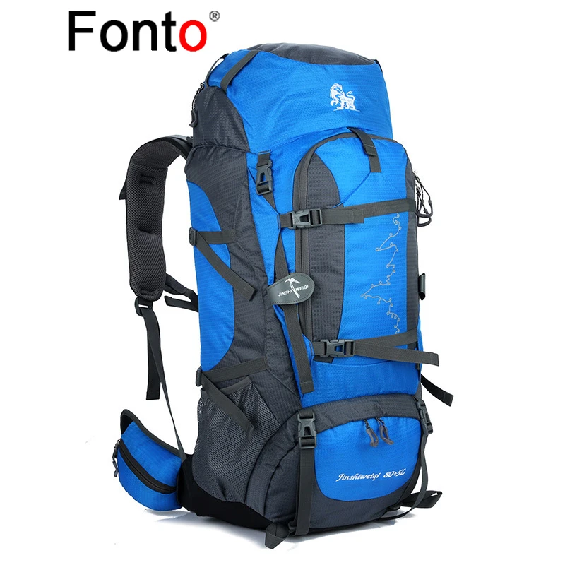 

Fonto 85L Large Capacity Camping Hiking Backpack Outdoor Waterproof Climbing Travel Backpacks Men Women Sport Rucksack Bags