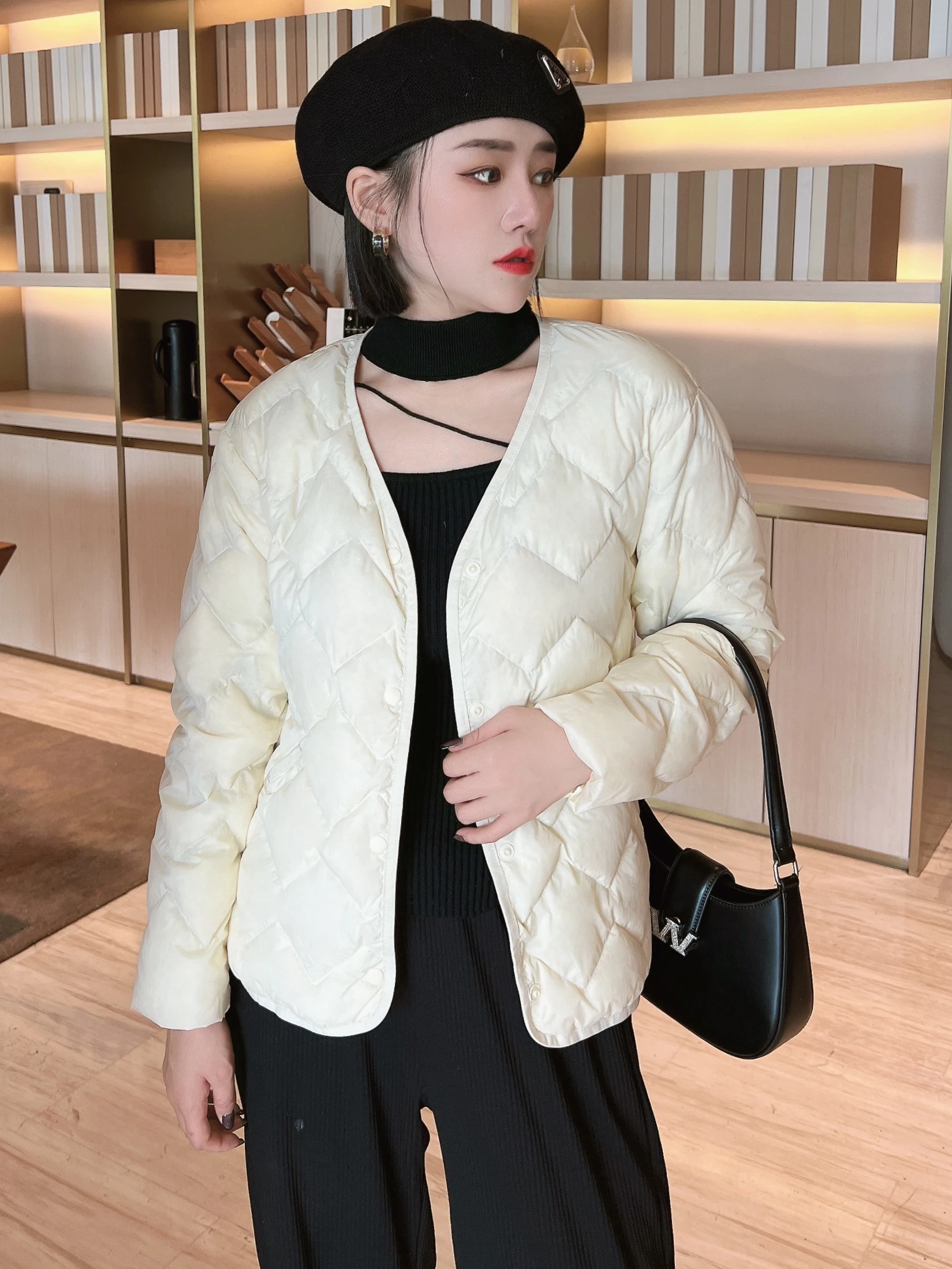 

Осенне-зимнее пальто, Женская легкая тонкая куртка-пуховик, Свободные теплые пуховики для женщин, одежда, Casacos Woman 2023 Inverno Zm2956