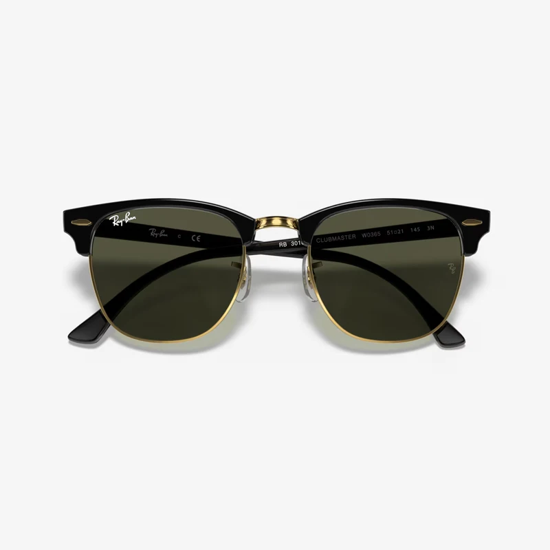 Фото Оригинальные солнцезащитные очки Rayban Classic Clubmaster 3016 со стеклянными линзами в коробке №3