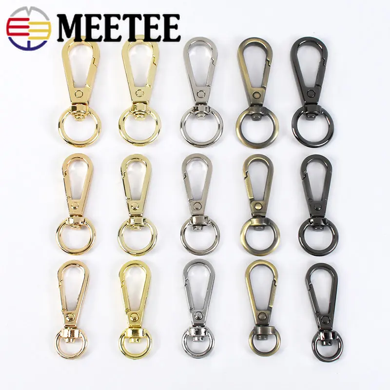 

10/30Pcs 8/10/13mm Metal Bags Buckle Swivel Hook Clasp Trigger Clip Snap Hook for Handbag Hanger KeyChain DIY Sewing Accessories