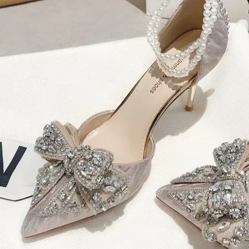 Женская обувь 2024 женские туфли-лодочки на высоком каблуке с пряжкой и ремешком