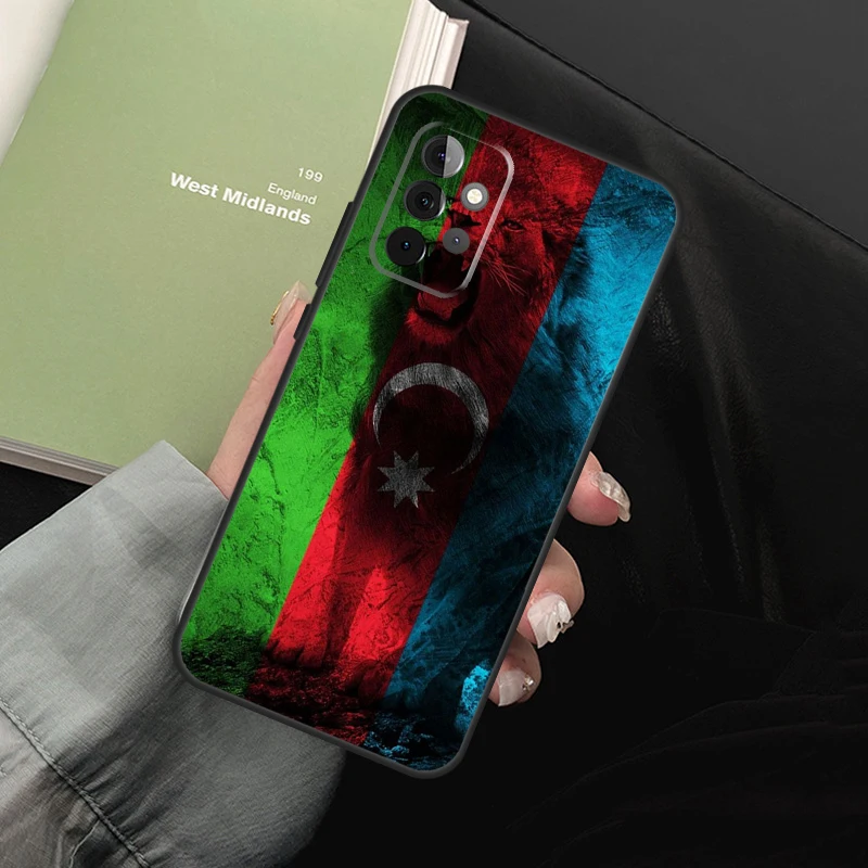 Чехол с флагом Азербайджана для Samsung Galaxy A12 A22 A32 A52 A72 A51 A71 A50 A21S A52S A13 A33 A53 Coque Funda.