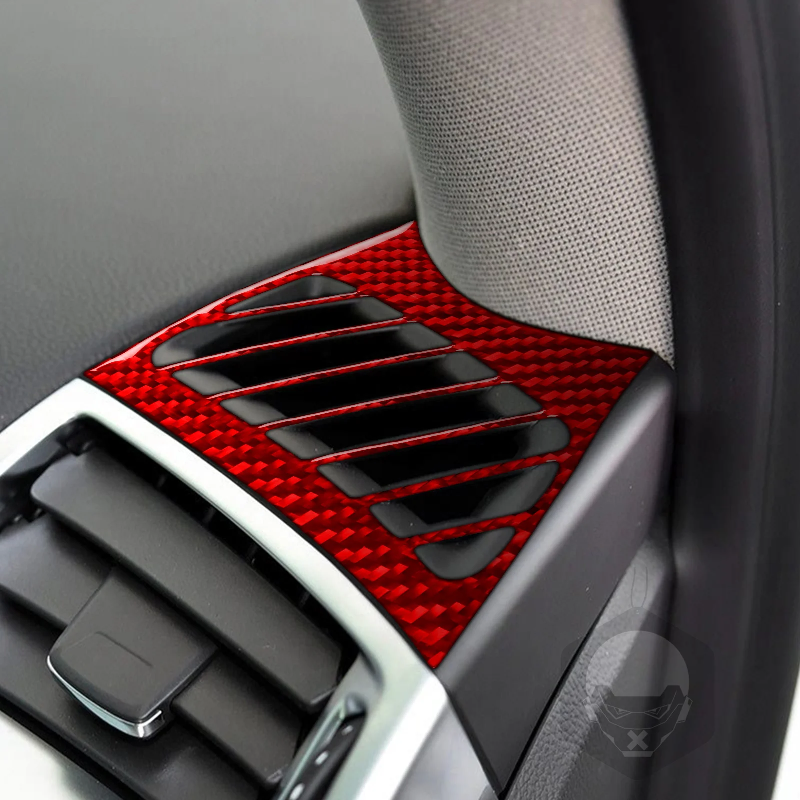 Фото Красная кнопка переключения фар для CADILLAC SRX 2010-2012, декоративные наклейки из настоящего мягкого карбона для интерьера автомобиля №1