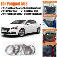 brand new car door seal kit soundproof rubber weather draft seal strip wind noise reduction fit for peugeot 508