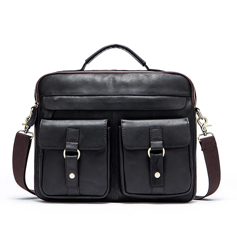 

bag men's genuine leather men's briefcase laptop bag leather office bags for men's documents bussiness briefcase handbag