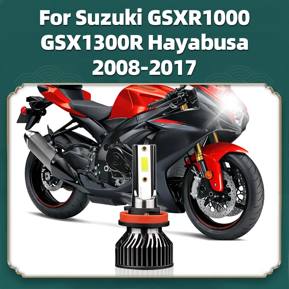 1 шт. мотоциклетная фара H11 со светодиодной подсветкой 10000LM для Suzuki GSXR1000 GSX1300R Hayabusa