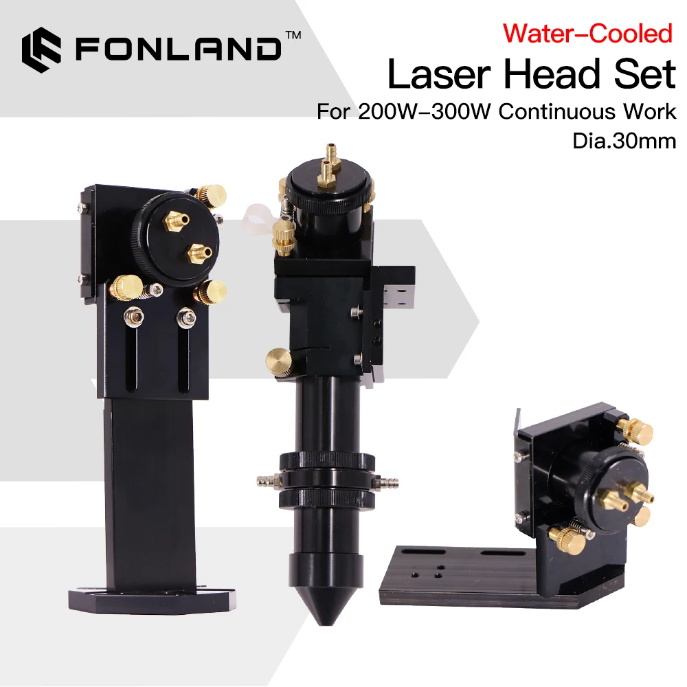 

FONLAND CO2 Laser Head Set Lens D18 FL38.1 D20FL50.8/63.5/101.6mm Integrative Mount Dia25 Mirror for Laser Cutting Machine