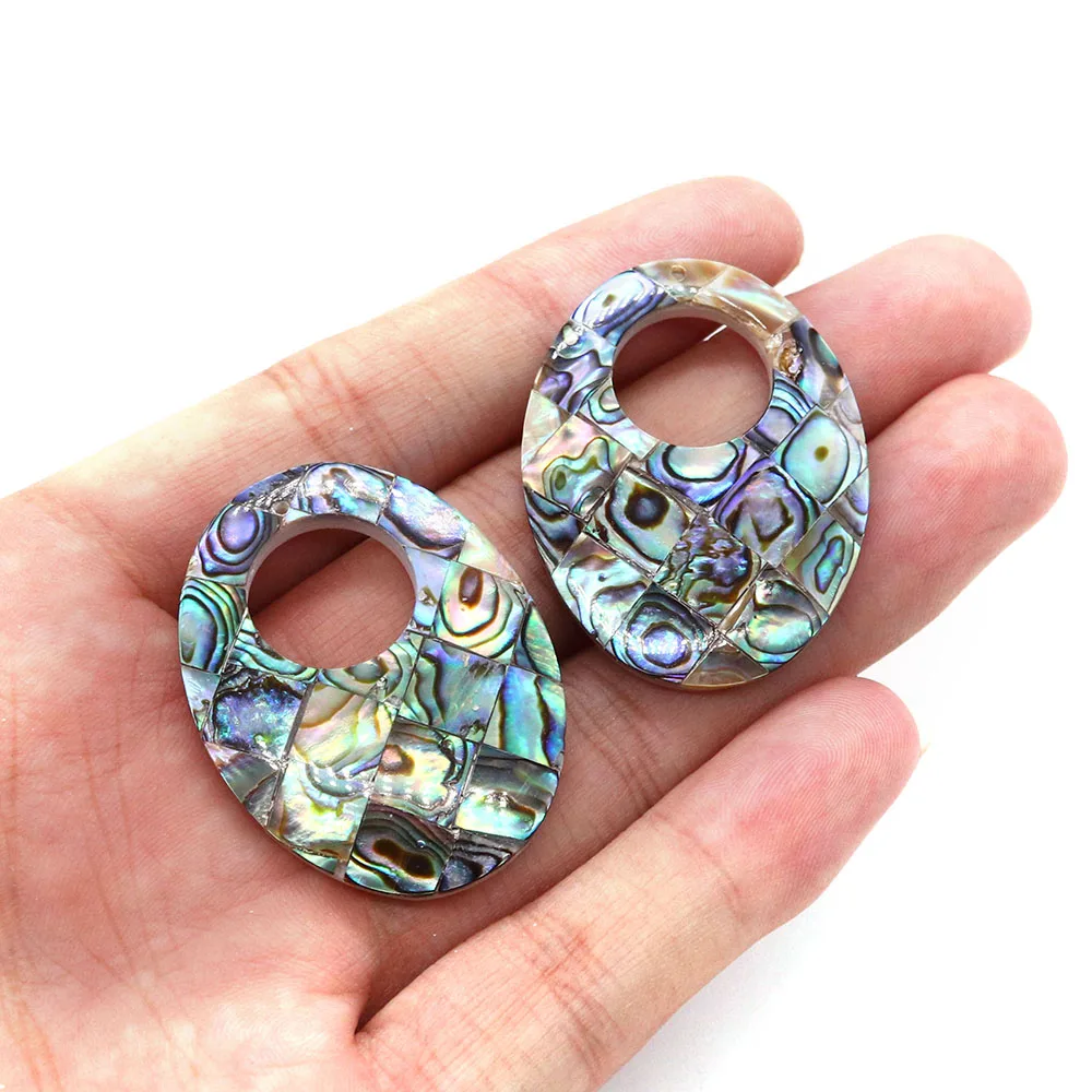

Natural Abalone Shell Oval Pendant 30x40mm Made of Boutique Fashion Women's Jewelry DIY Necklace Earrings Bracelet Accessories