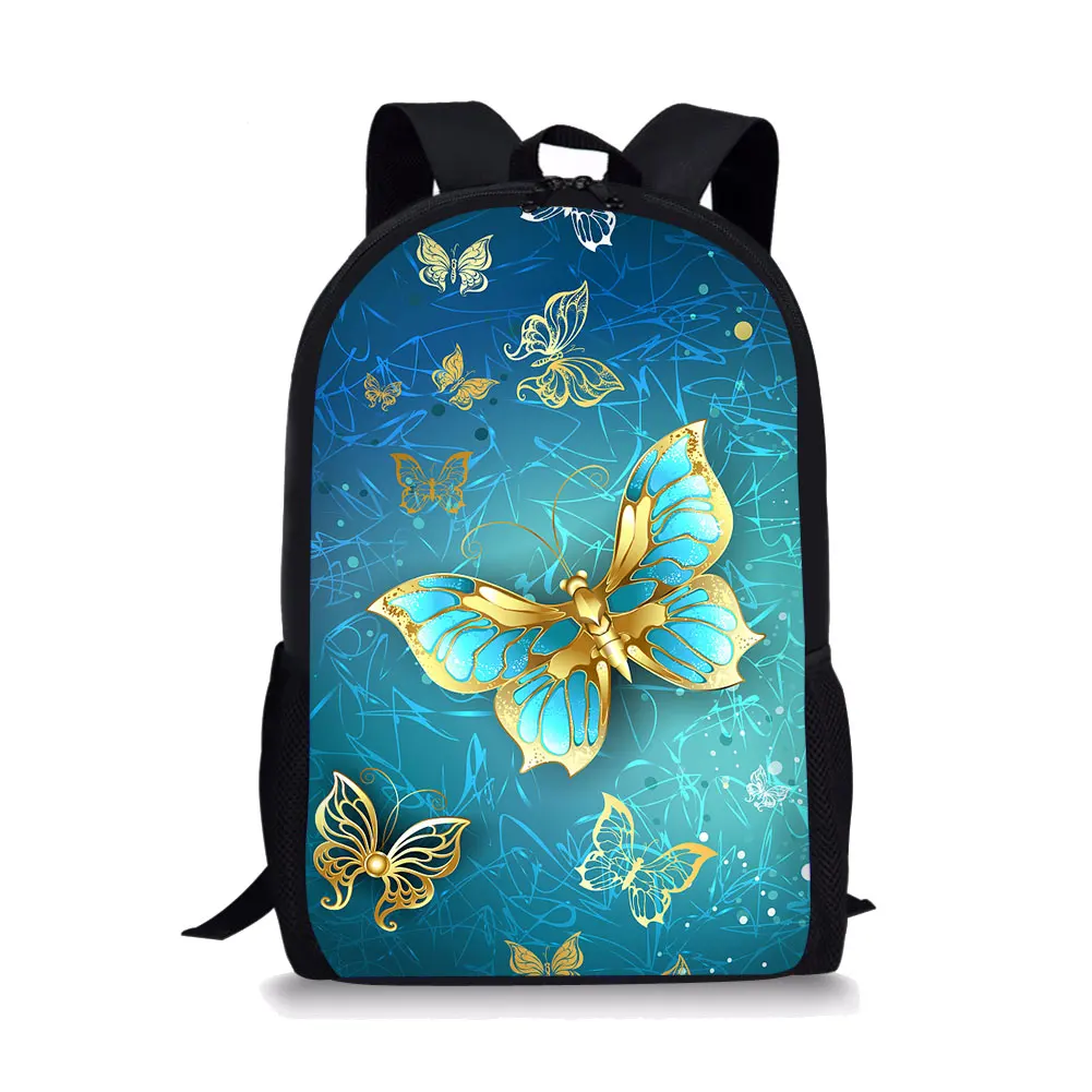 Metal Cutout Butterfly Pattern School Bags for Girls Exquisite Large Capacity Mochila Femenina Luxury All-match Book Backpack