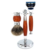 5 layer tool portable useful clean washable facial razor stand beard brush shaving set zinc alloy travel manual