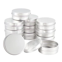 24pcs round aluminium tin cans aluminium jar storage containers for cosmetic candles candies with screw top lid 5 5x2cm 30ml