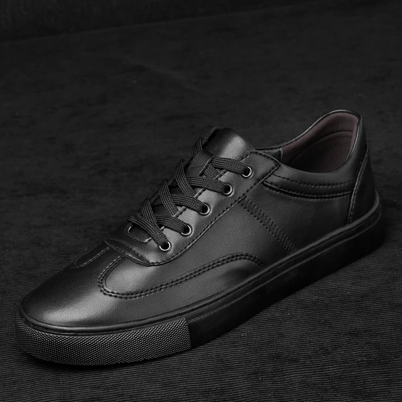 

Туфли мужские из натуральной кожи, повседневные, с круглым носком, на шнуровке, удобная Уличная обувь для прогулок