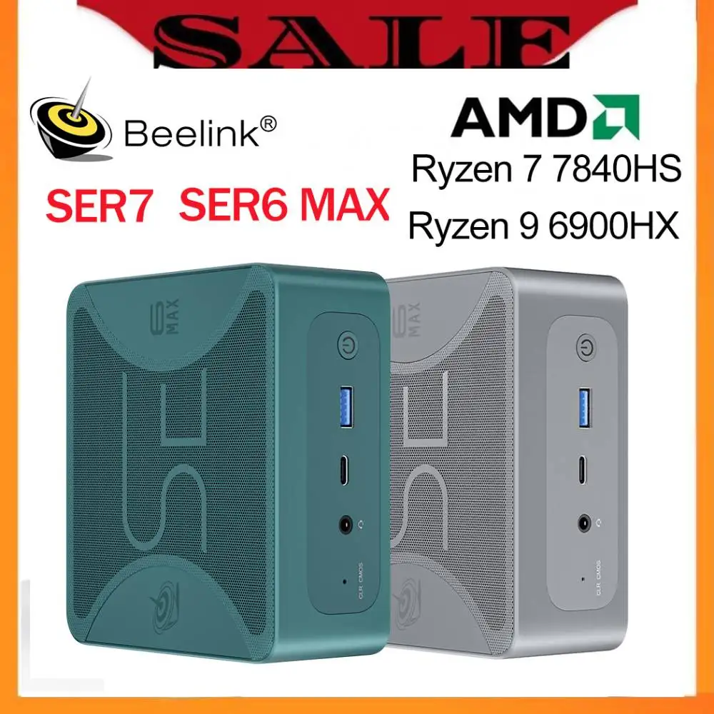 

Beelink Mini PC SER7 SER6 MAX AMD Ryzen 7 7840HS 9 6900HX DDR5 32GB1T PCIe4.0 SSD Radeon 780M USB4 Home Desktop Computer 65W TDP