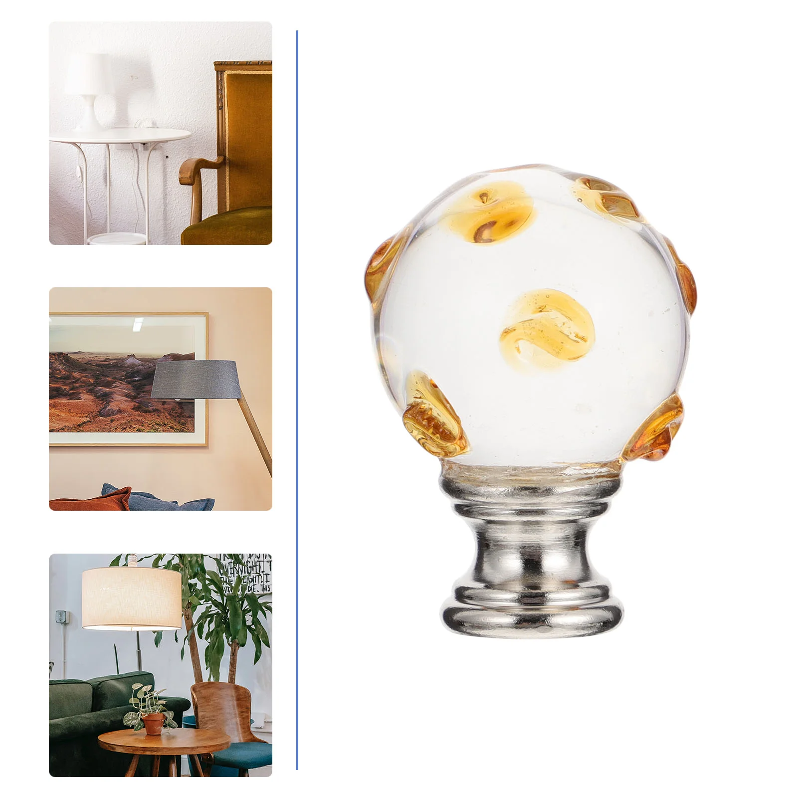 2 шт. абажур декоративная ручка держатель шар стеклянное украшение светло-желтый