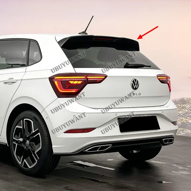 Фото Спойлер на крышку багажника в стиле GTI для Volkswagen POLO 9 (2022-2023), ABS, аксессуар для автомобиля №2