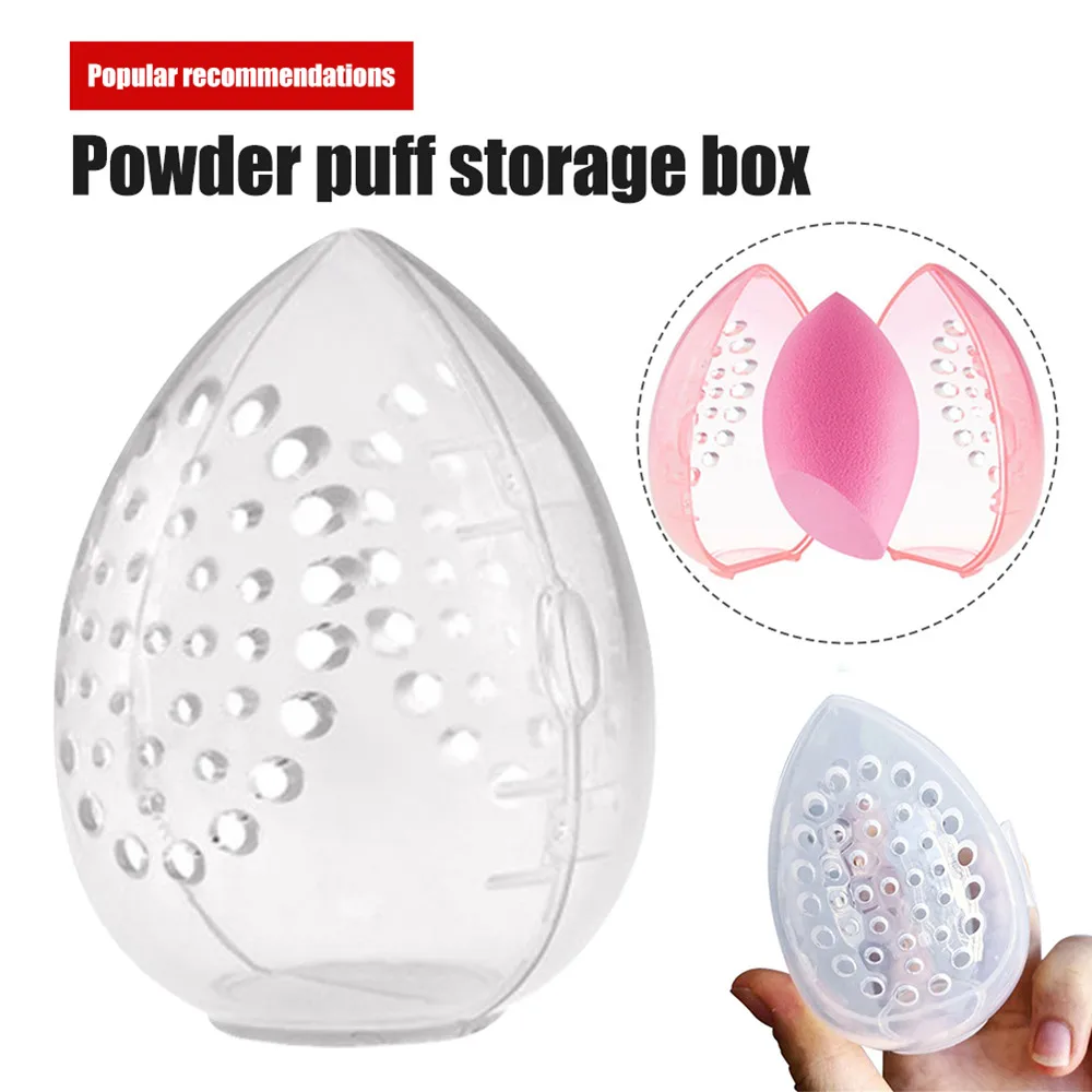 

Makeup Egg Box Makeup Organizer Basket Cosmetic Storage Mildew Proof Sponge Powder Puff Drying Holder Portable Storage Tools