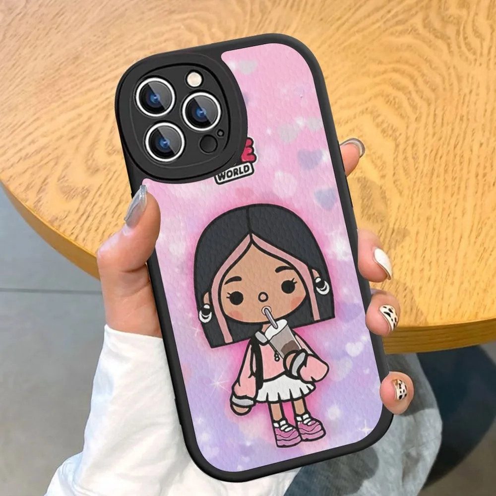 Toca Boca Toca Life World Phone Case Hard Leather For iPhone 14 13 12 Mini 11 14 Pro Max Xs X Xr 7 8 Plus Fundas