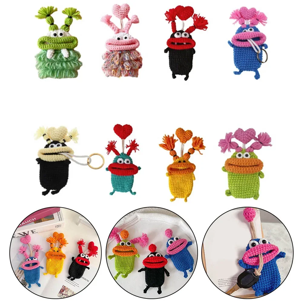 Компактная сумка для ключей ручной вязки забавная плотная легко носить с собой