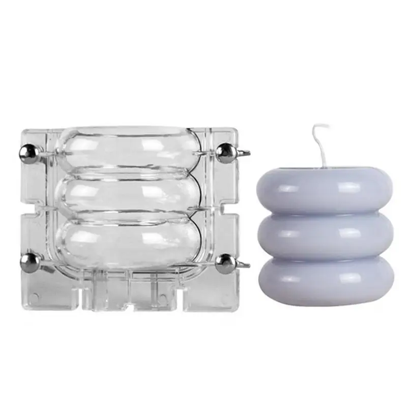 

Creative Candle Mold 3D Three Layer Round Candle Molds DIY Candle Molds For Candle Making Aroma Soy Plaster Epoxy Resin Decor