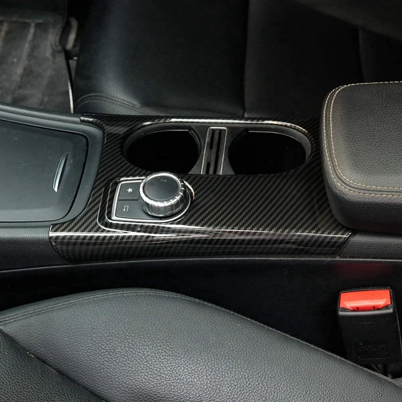 Крышка держателя стакана из углеродного волокна для Mercedes Benz A/GLA/CLA Class C117 W117 W176 X156