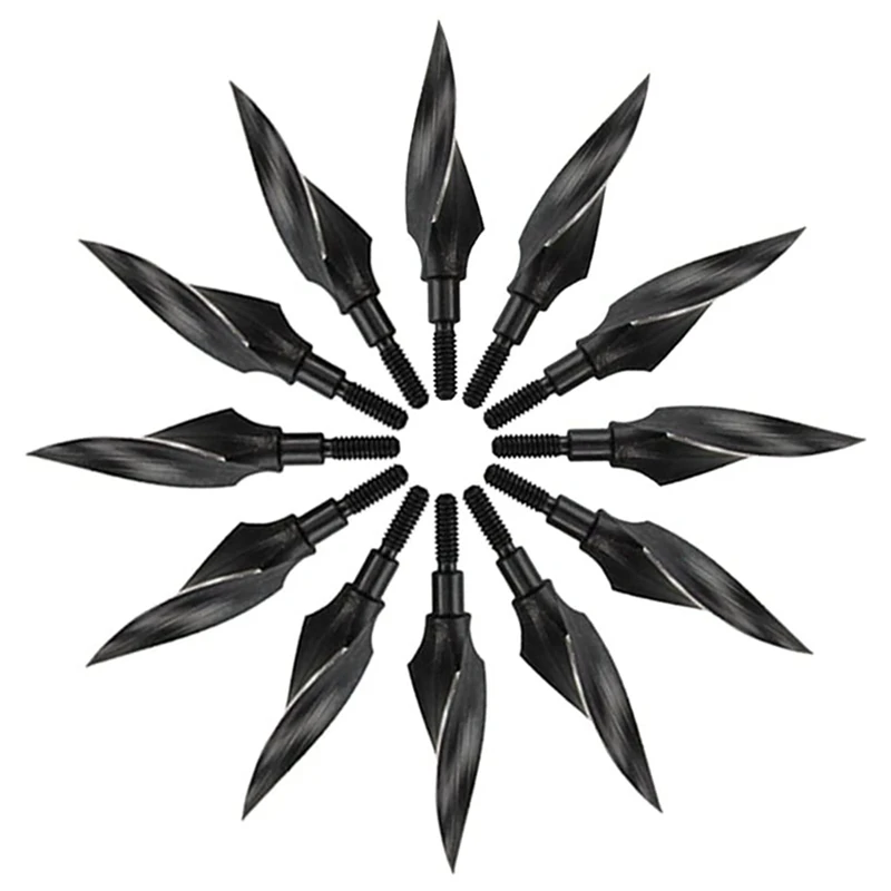 

Hot 12 PCS Metal Archery Arrowheads Broadhead Tipped Arrows For Shooting Sports Compound Recurve Outdoor Bow