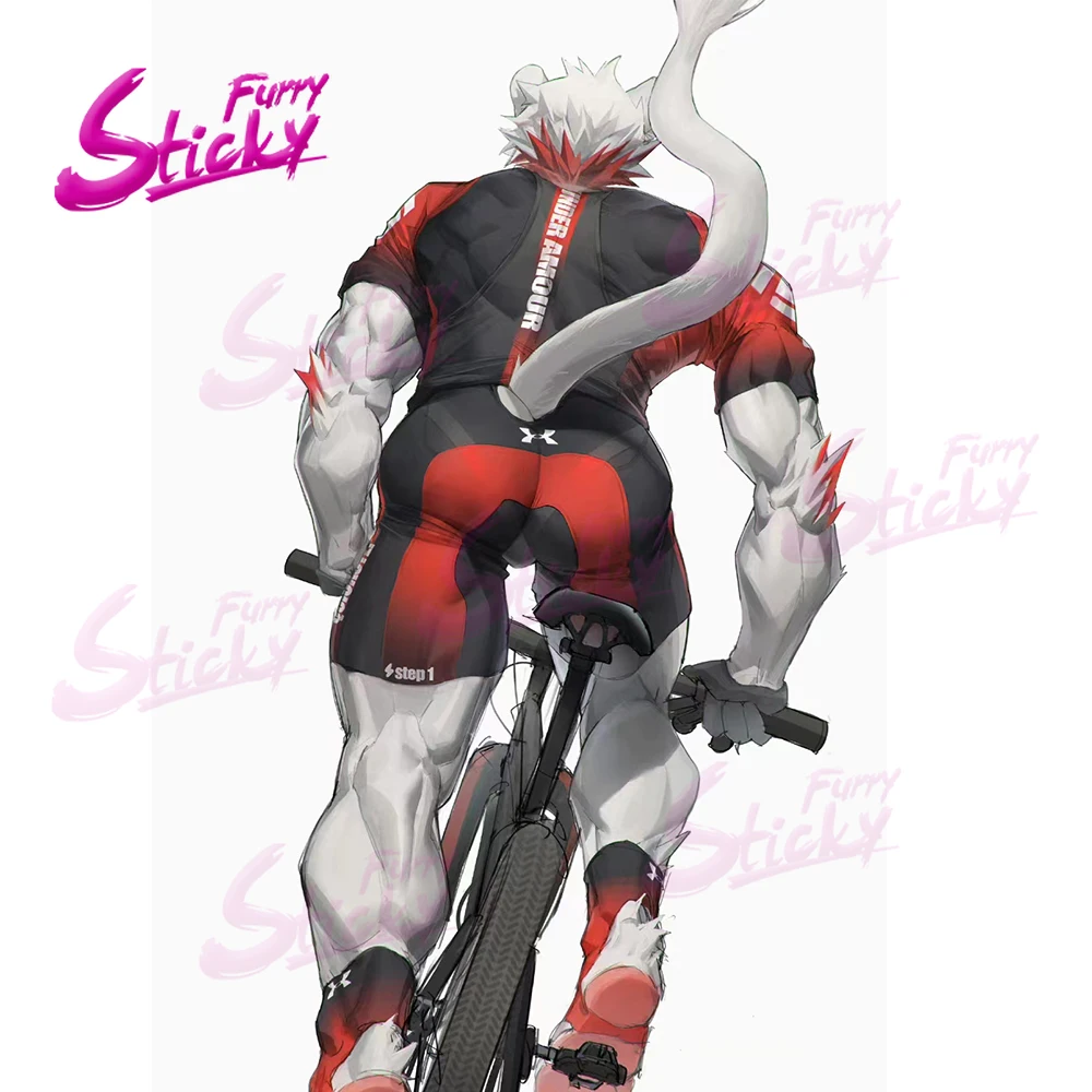 Пушистая липкая сексуальная пушистая наклейка спортивная меховая в стиле аниме