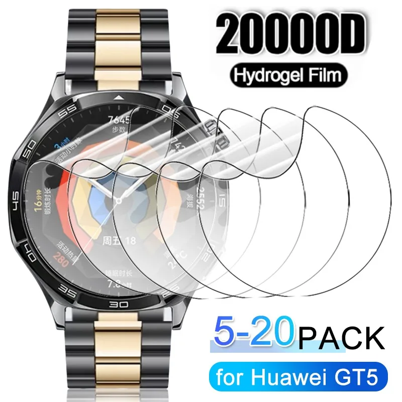 Фото Мягкая гидрогелевая пленка из ТПУ для Huawei Watch GT 5 GT5 41 мм 46 мм HD Прозрачная защитная пленка от царапин для Huawei GT5 Не стекло Новая №1