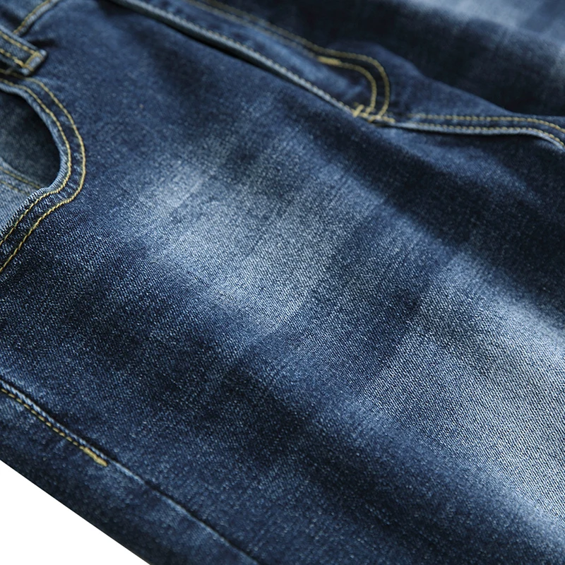 2023 Casual Streetwear Style Men's Ripped Jeans Blue Straight Fashion Brand Ripped Holes Skinny Denim Pants Free Shipping