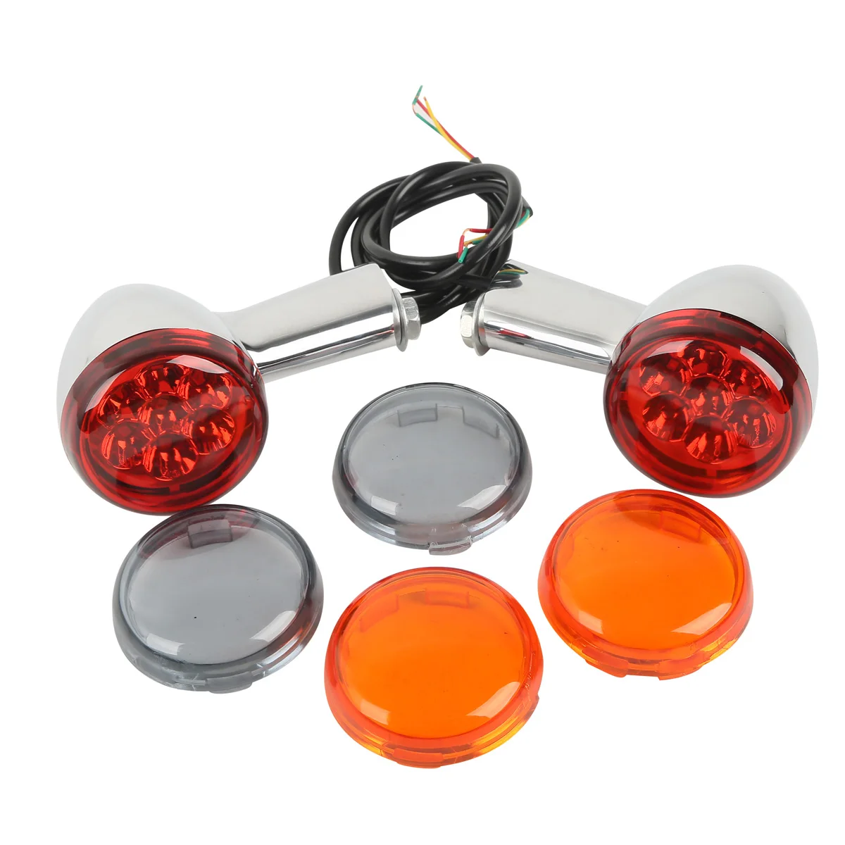 

Rear Amber LED Turn Signal Light For Harley Sportster 883 Iron XL1200 48 Roadster Custom Super Low 1992-2023