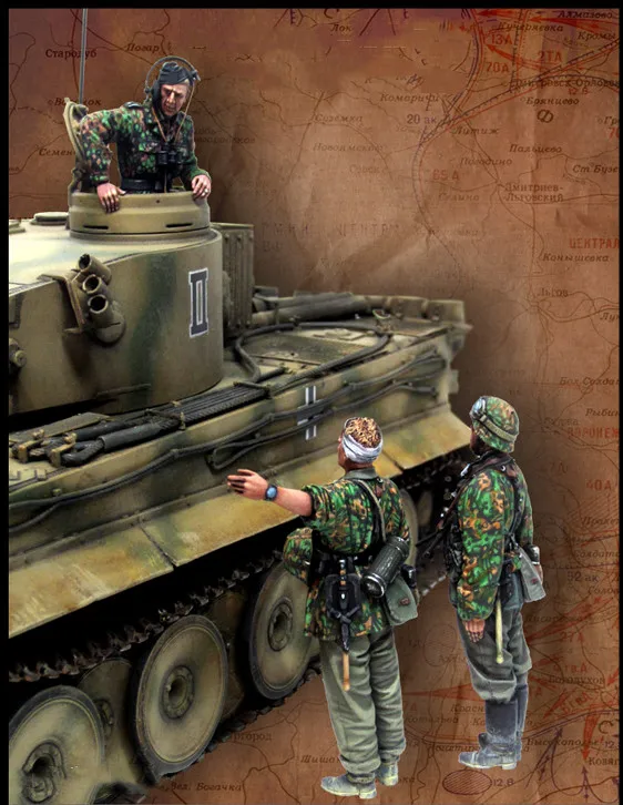 

1/35 Resin Model Figure GK ,3 Figure , Unassembled and unpainted kit