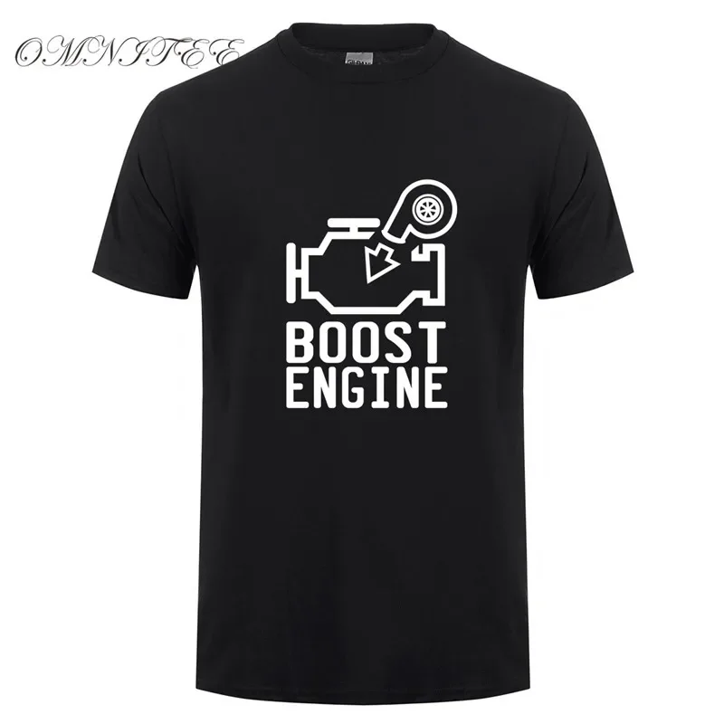 Новая летняя мужская футболка Auto Boost Engine повседневные хлопковые футболки с