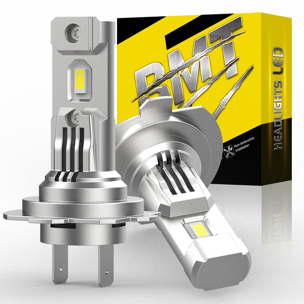 

BMTxms 20000LM 100W 2X H7 CSP LED Headlight Bulbs Canbus Error Free for Motorcycle Car Turbo H7 Slim LED Headlamp Ultra Strong