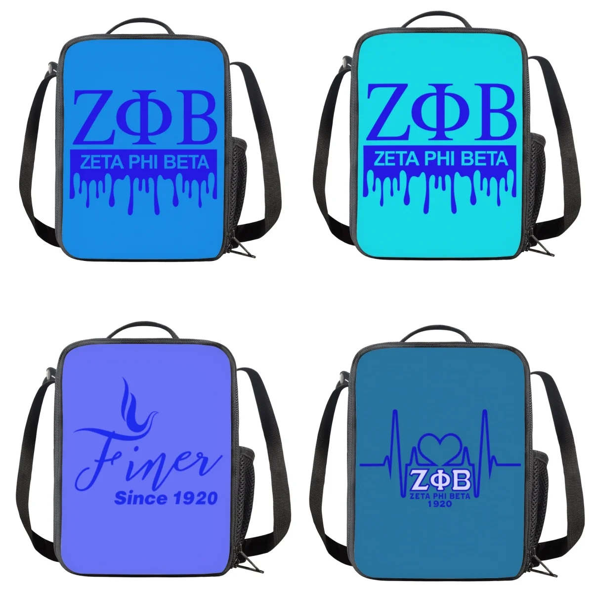 

BELIDOME Zeta Phi Beta Design Portable Kids Lunch Boxes for Children Lunch Bags Thermal Insulated Bento Lunchboxes Containers