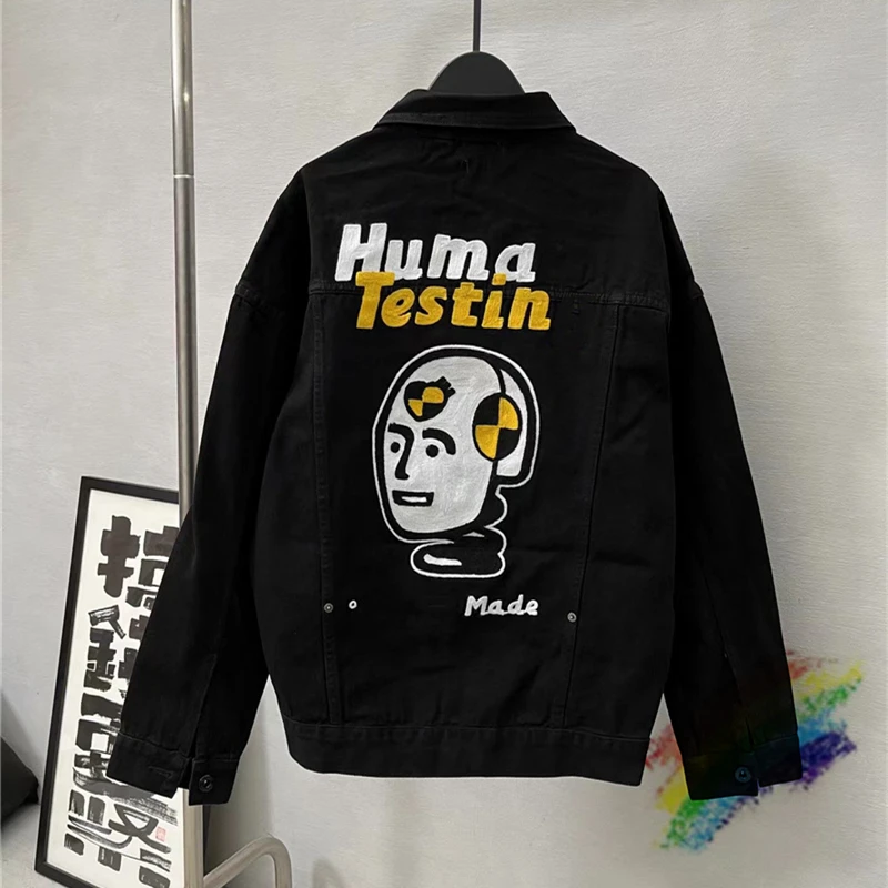 

Мужская и женская джинсовая куртка 2022fw, джинсовая куртка с вышивкой Рокки, пальто для пар, лучшее качество 1:1