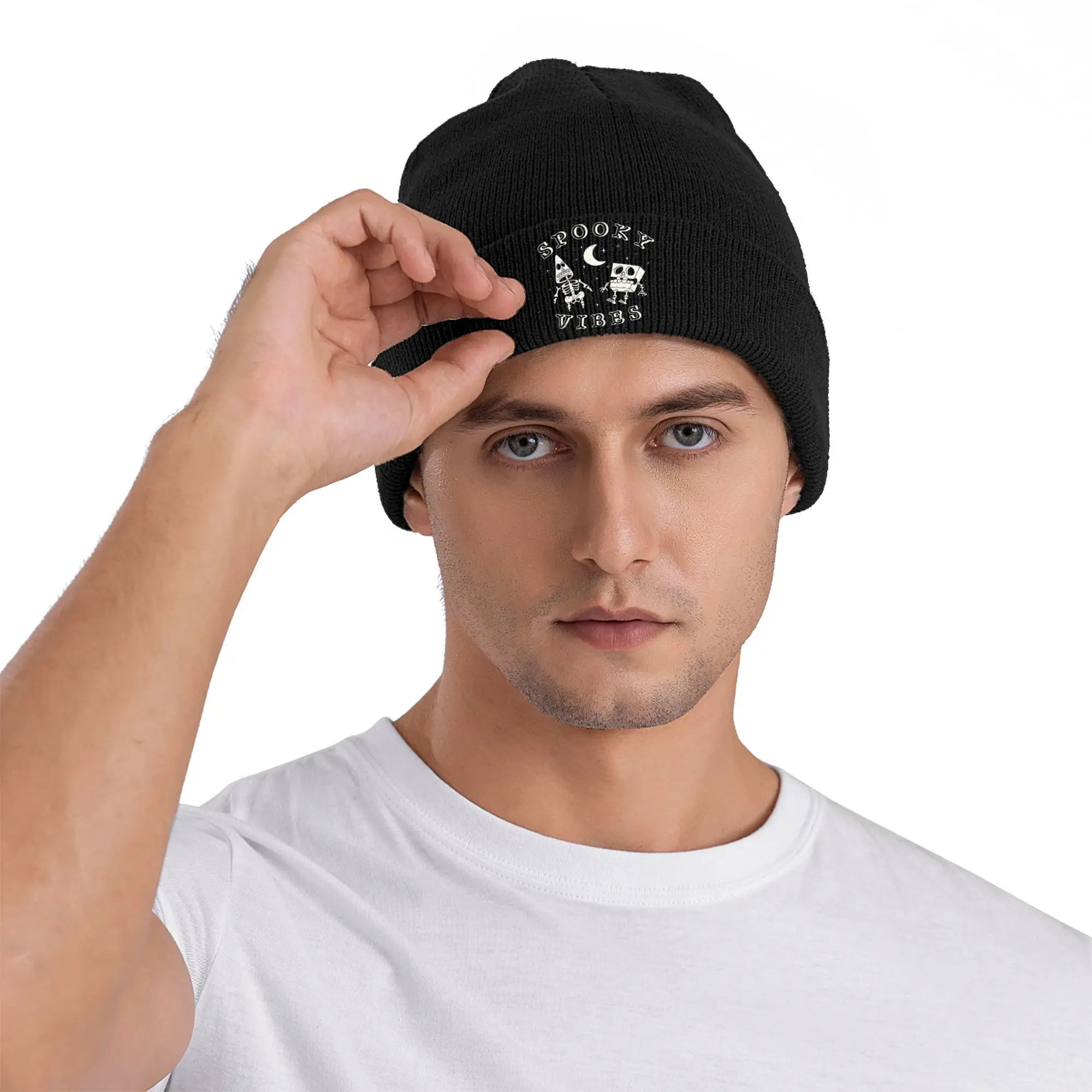 SpongeBob SquarePants and Patrick Halloween Knit Cuff Beanie Skull Hats For Men Women Warm Winter Bonnet Knitting Hat