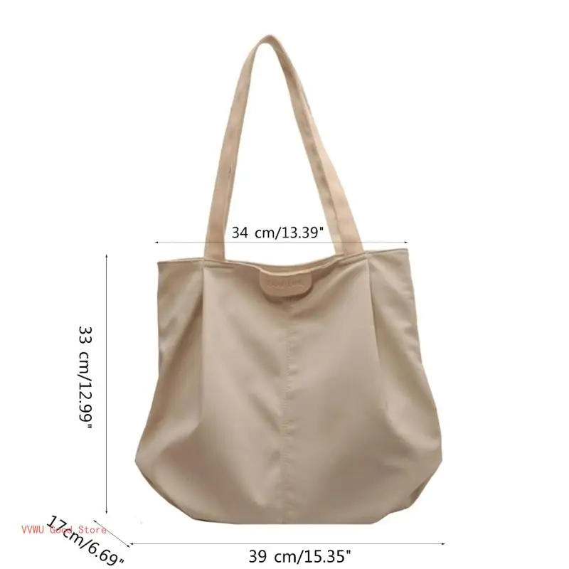 Women Casual Canvas Shoulder Bag Reusable Tote Bag Shopper Handbag for Girls images - 6