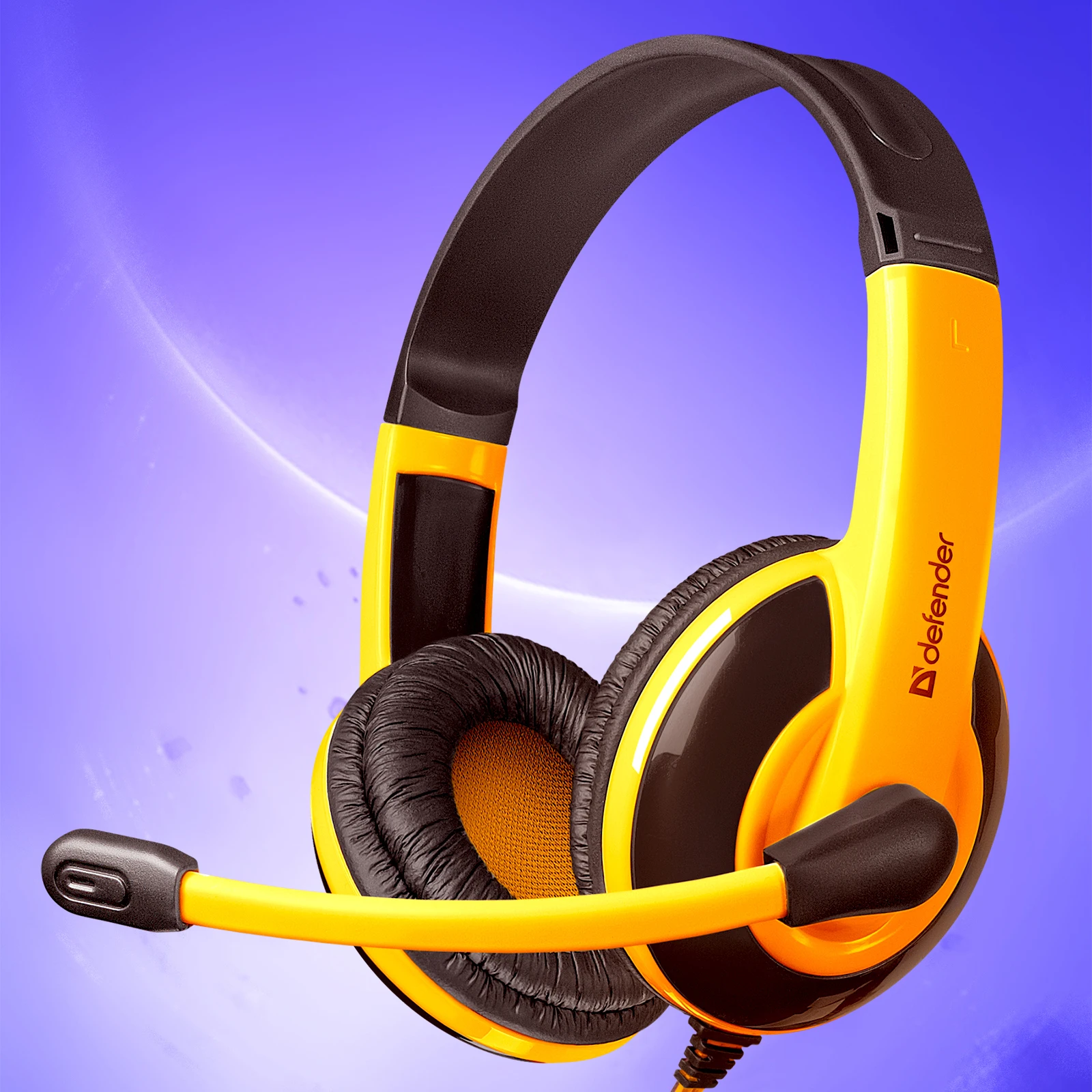 

Игровые наушники проводные с микрофоном Defender G-120, оранжевый, кабель 2 м