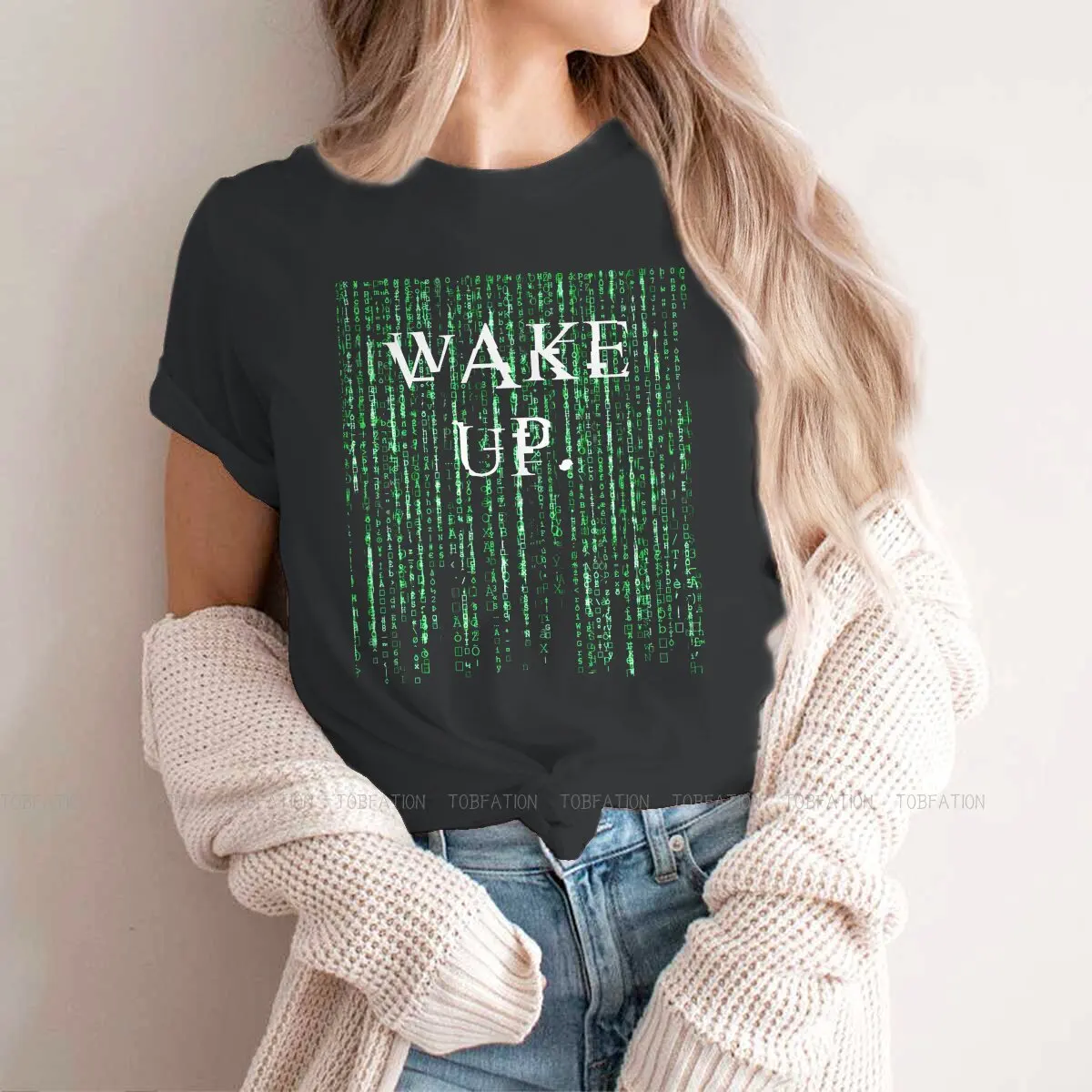Футболка The Matrix Neo для девочек женские топы Wake Up графические кавайные футболки