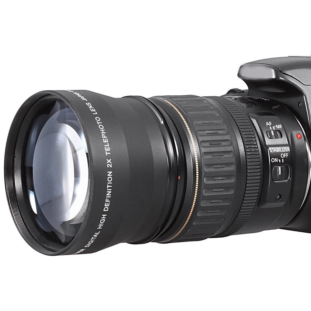 Телеобъектив 55 мм 2X для Canon Nikon Sony Pentax 18-55